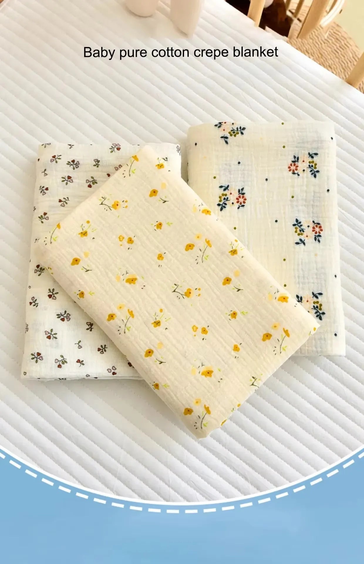 Couverture mousseline coton été pour nouveau-né