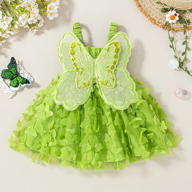 Robe princesse tulle Mybooni — Imprimé papillons bébé fille
