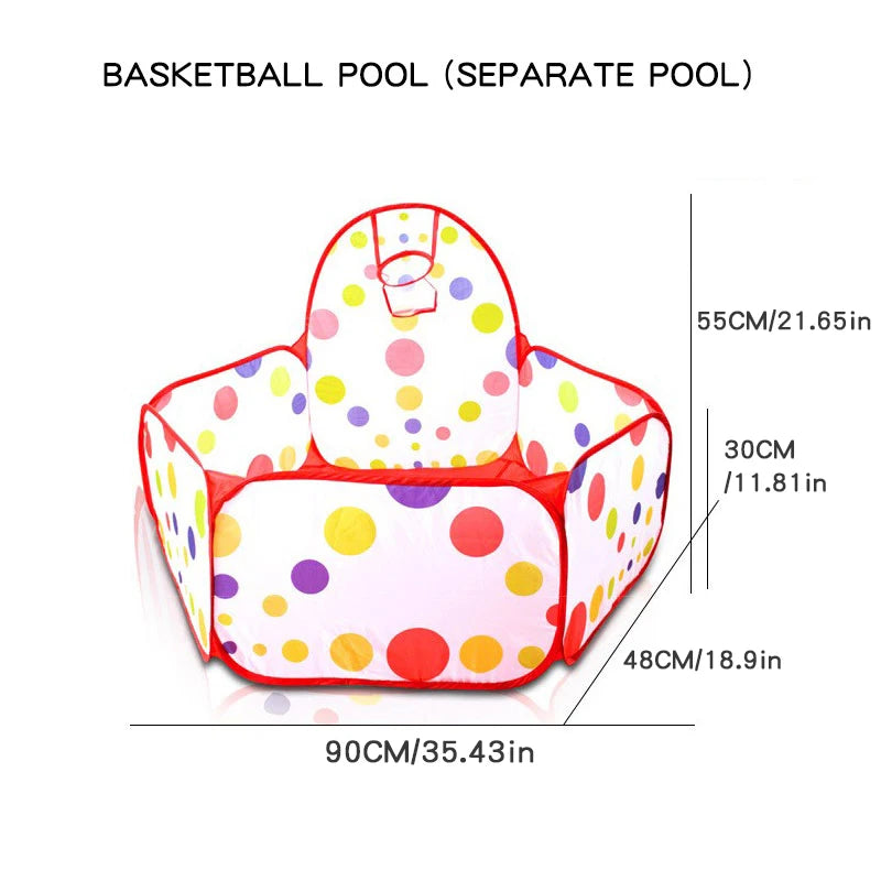 Piscine à balles avec panier de basket Mybooni — Piscine Bobo 0,9M enfants