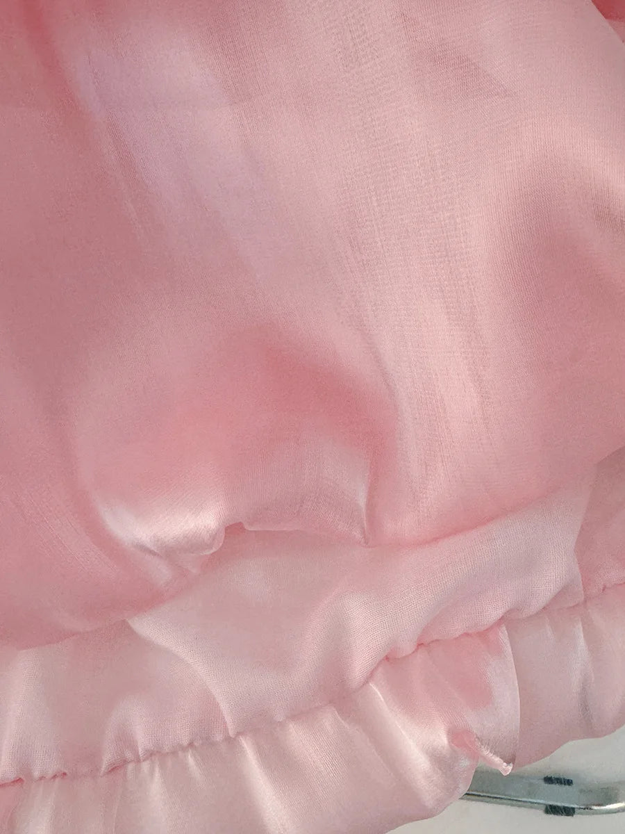 Robe d'anniversaire bébé fille fleur rose - robe gâteau élégante fête 0-2 ans