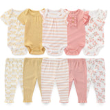 Coffret vêtements bébé 10 pièces Mybooni — Body et pantalon toutes saisons