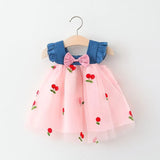 Robe bébé fille été cerises Mybooni — Filet de plage mignonne