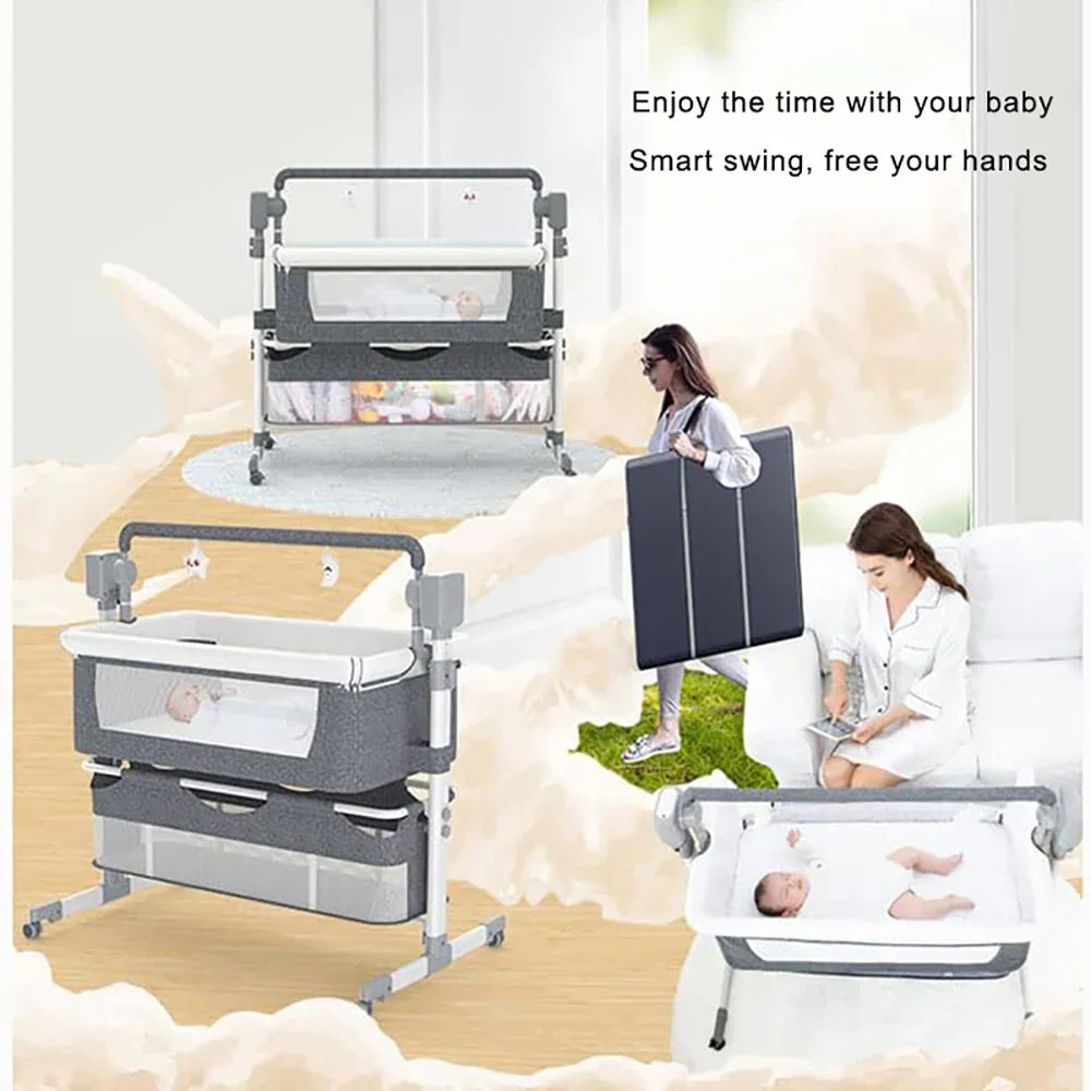 Berceau électrique automatique bébé - couffin oscillant Bluetooth musique télécommande