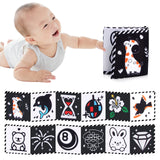 Livre tissu sensoriel contraste élevé Mybooni — Éveil noir et blanc 0-36M