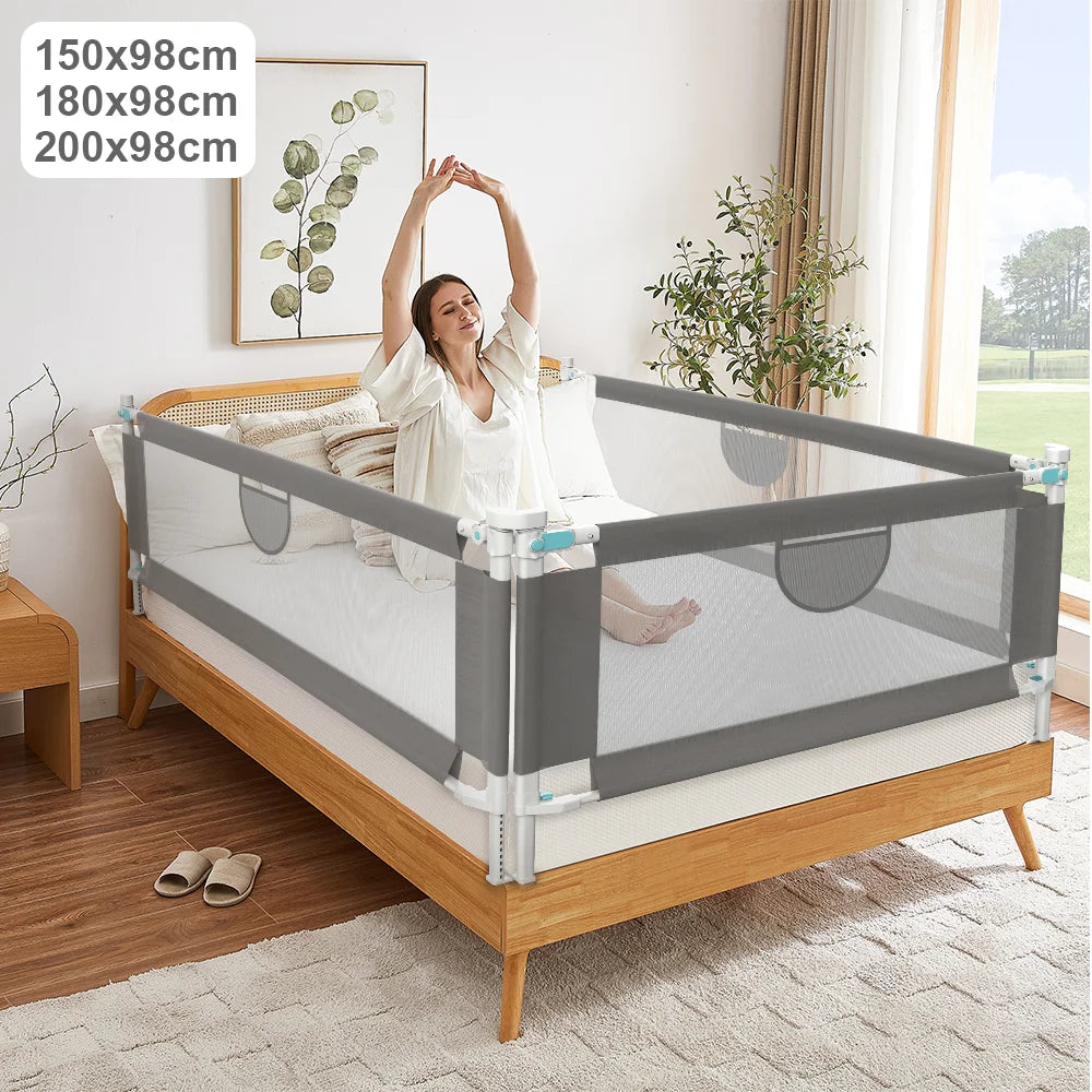 Barrière lit bébé 150/180/200cm - rambarde protection enfant sécurité rail anti-chute lit
