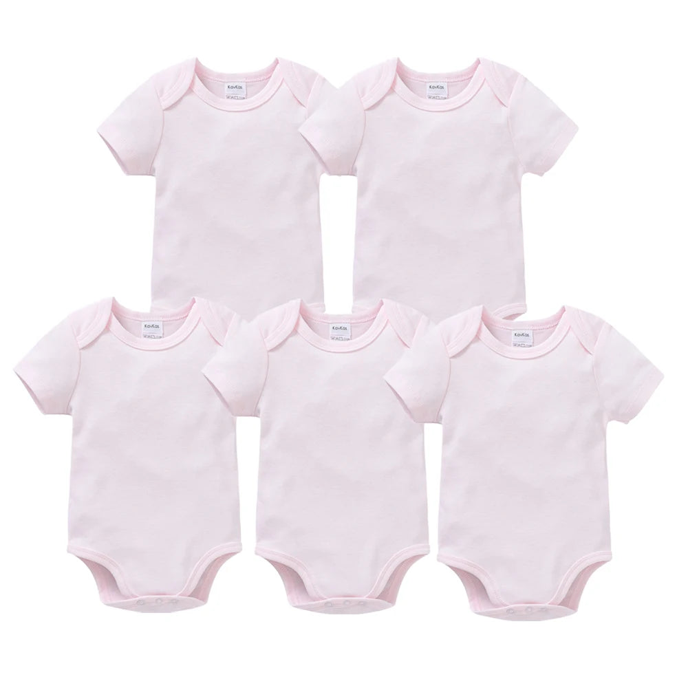 Pack 3 ou 5 bodies manches courtes Mybooni — Coton blanc 0-24 mois