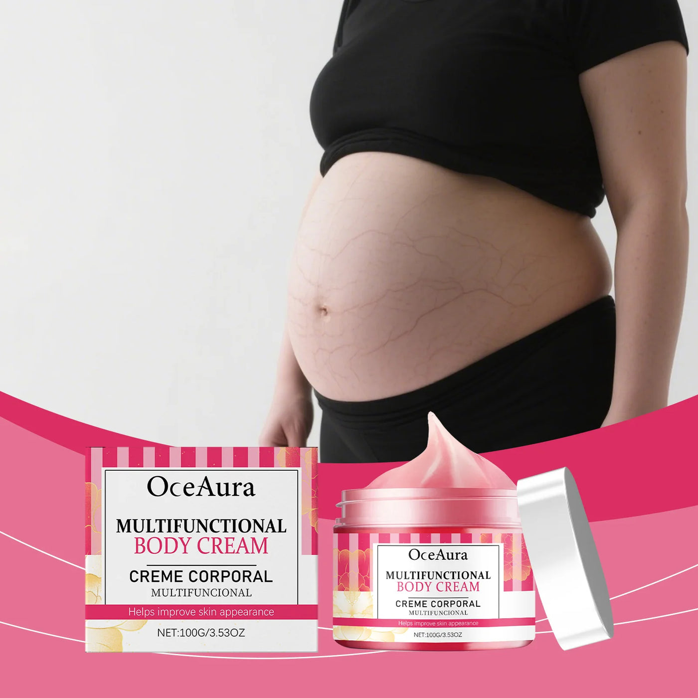 Pregnancy Stretch Mark Cream Smooth Skin Regene en situation d'utilisation