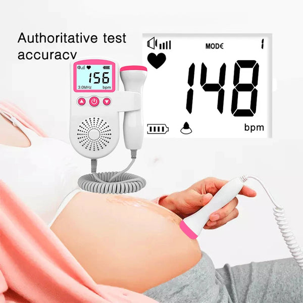 3.0MHz Fetal Doppler Infant Antenatal Heart Rat Rose en situation d'utilisation