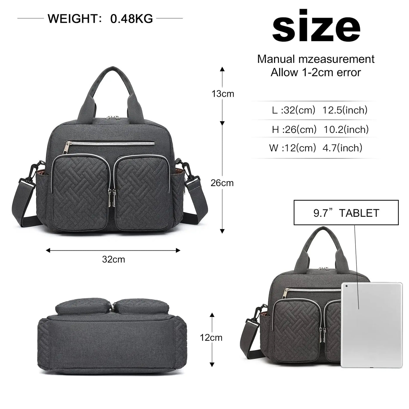 Sac à langer élégant Mybooni — Poches isothermes biberons et collations