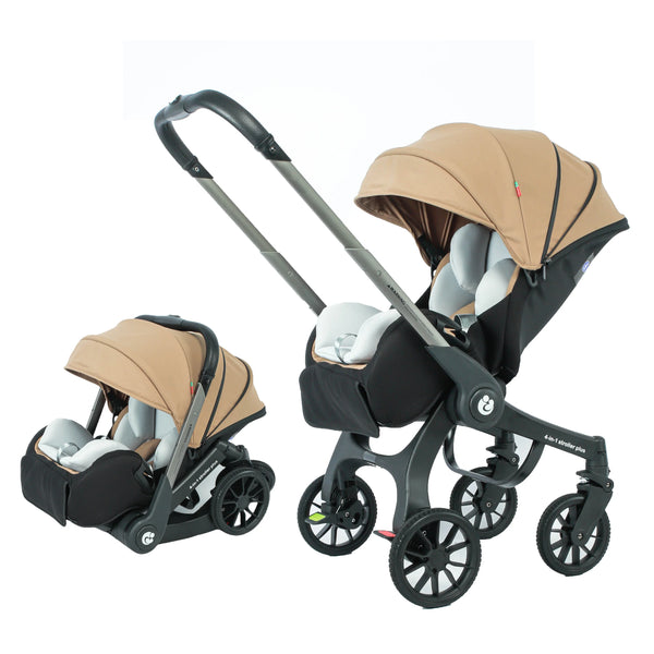 Poussette 4-en-1 pliable Bouni — Siège auto intégré