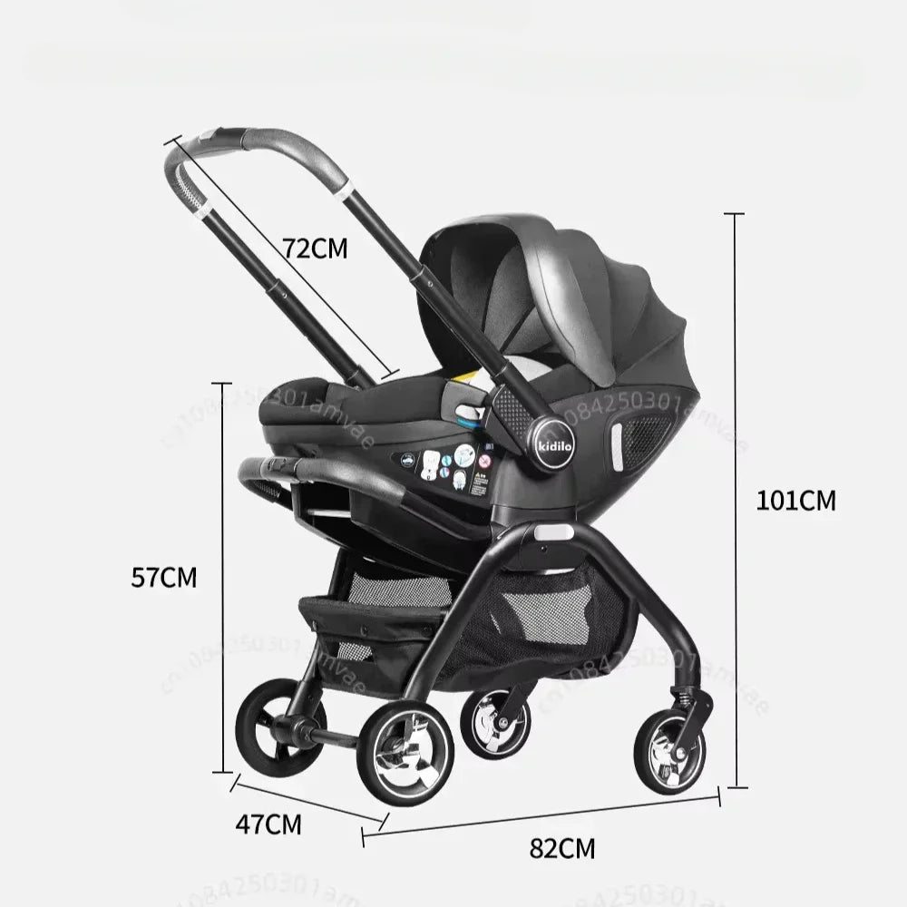Poussette 4-en-1 Bouni — dimensions et encombrement