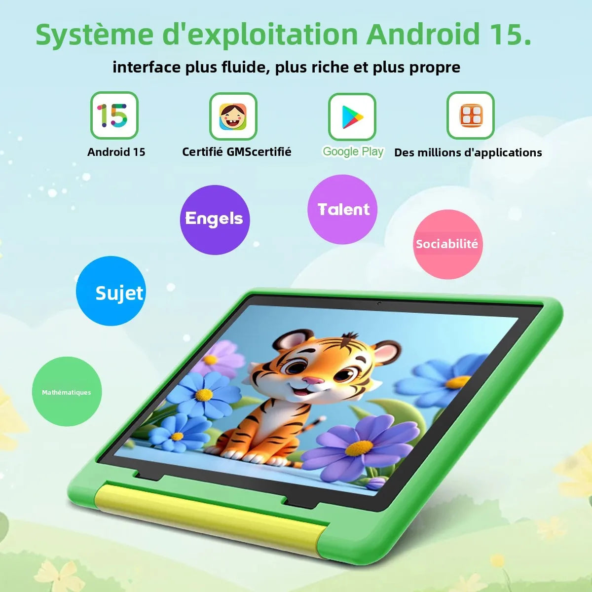 Détail matière — Kid Tablet 10Inch Android15 20GB RAM 64GB ROM 1