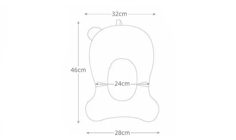 Oreiller baignoire nouveau-né antidérapant - coussin soutien corps bébé siège bain pliable tapis