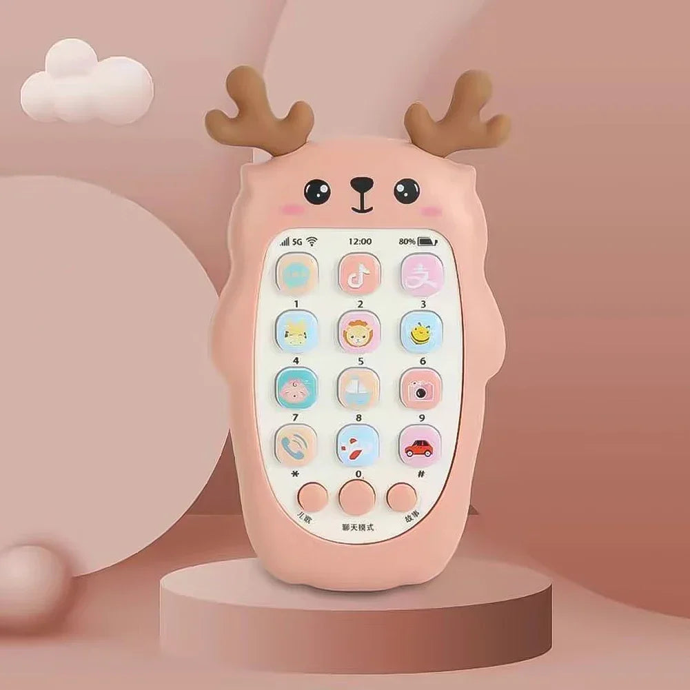 Téléphone jouet bébé bilingue avec anneau dentition et musique - jouet éducatif électronique enfant