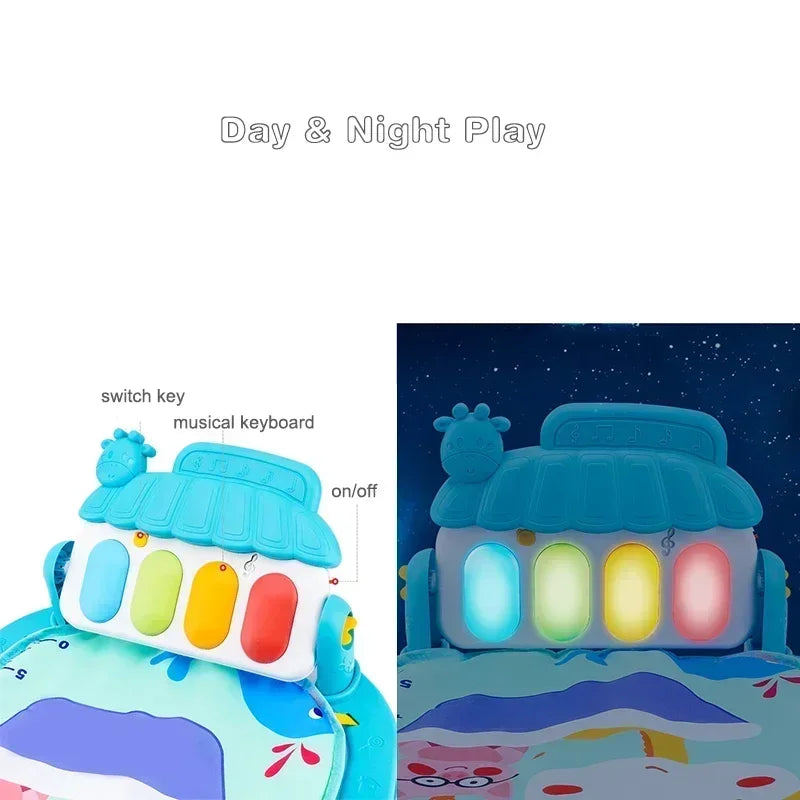 Tapis de jeu bébé avec clavier piano - gym rampant activité musicale éveil nourrisson