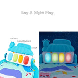 Tapis d'éveil musical piano Mybooni — Clavier gym rampant éducatif 0-36M