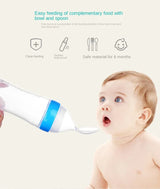 Biberon bébé avec cuillère silicone souple - outil alimentation complémentaire nourrisson toddler