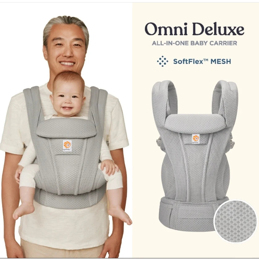 Porte-bébé Egobaby Omni Deluxe ergonomique 360 - sac à dos avec ceinture lombaire et sangle épaule