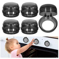 2/4/8Pcs Stove Knob Covers Child Safety Plastic en situation d'utilisation