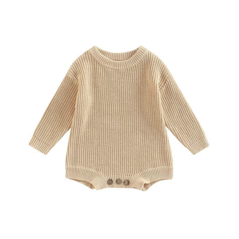 Barboteuse tricot bébé Mybooni | Pull manches longues — Garçon & Fille 0-2 ans