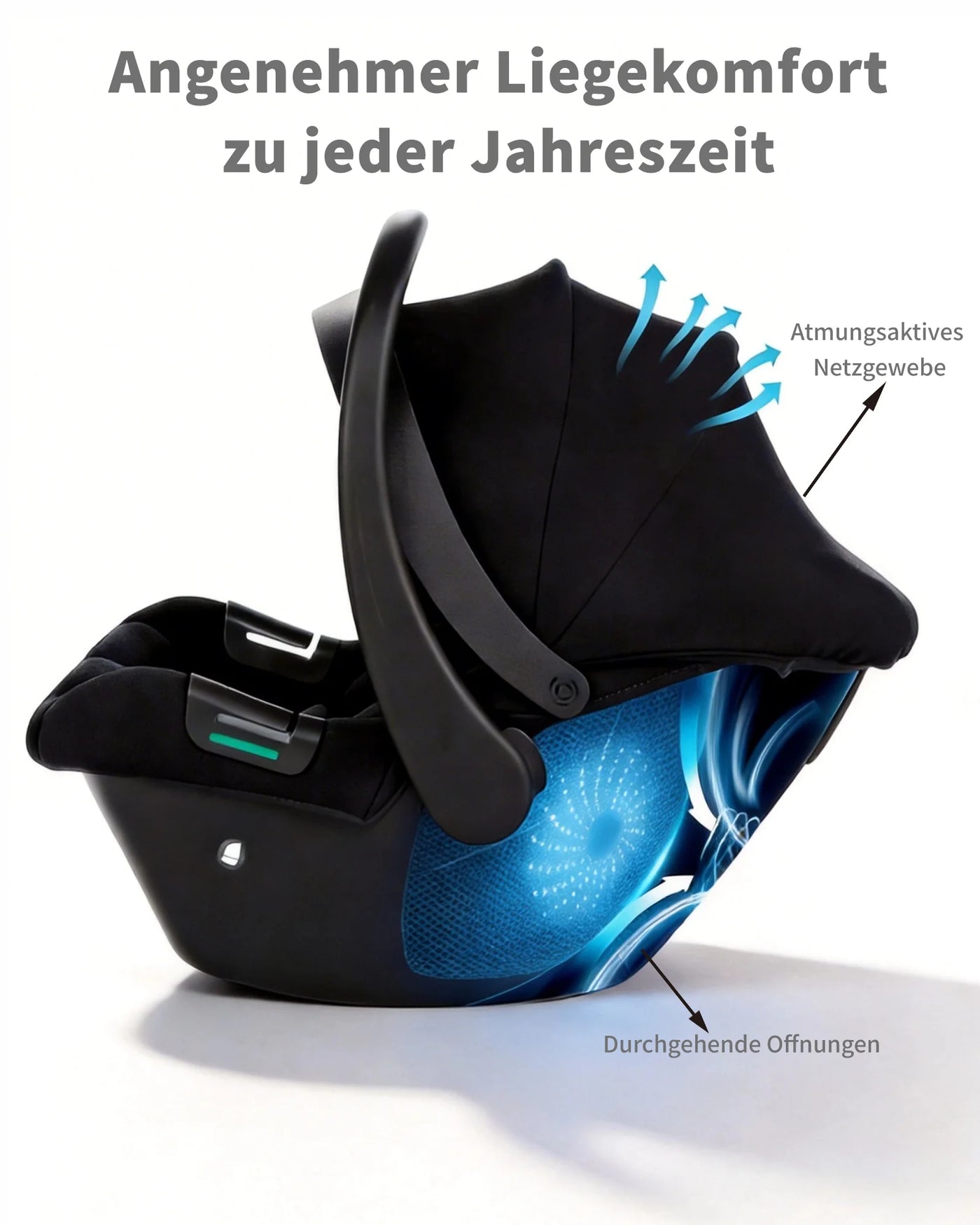 Siège auto i-Size Isofix Mybooni — Léger avec auvent solaire