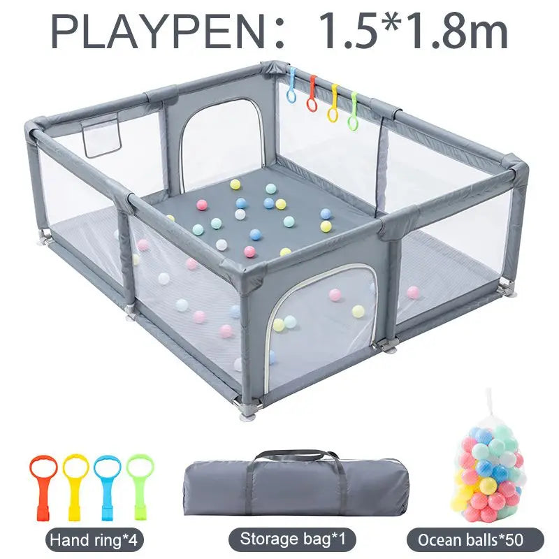 Parc bébé sécurisé grande taille Mybooni — Aire de jeu piscine à balles 0-6 ans