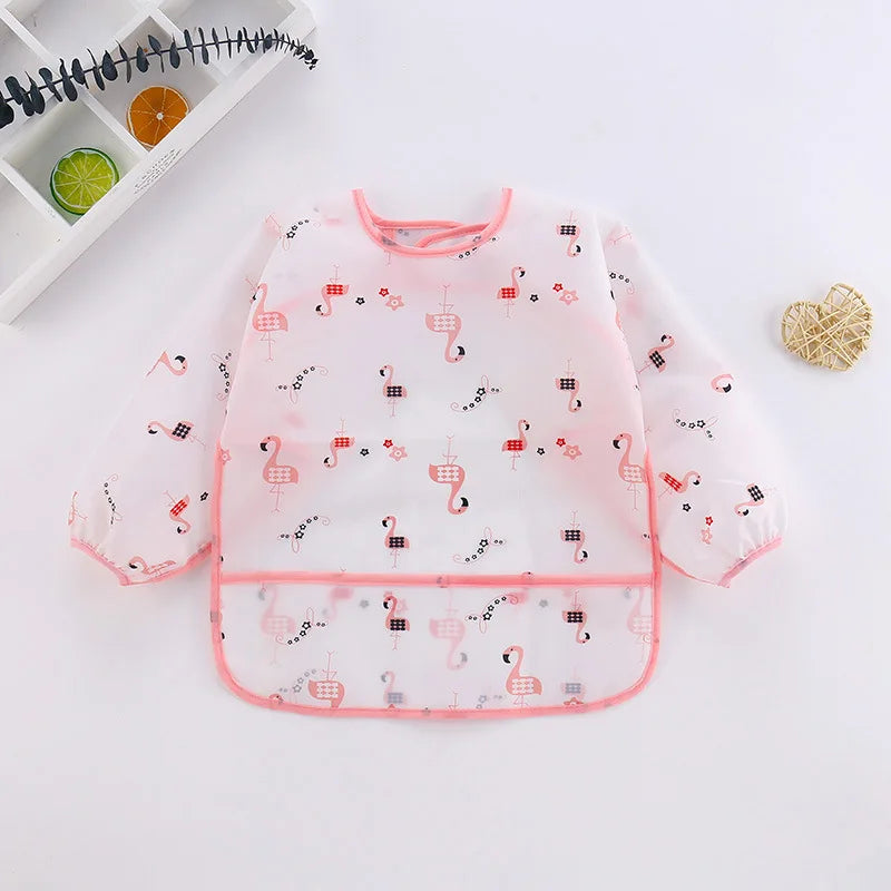 Bavoir imperméable manches longues Mybooni — Tablier repas protection vêtements