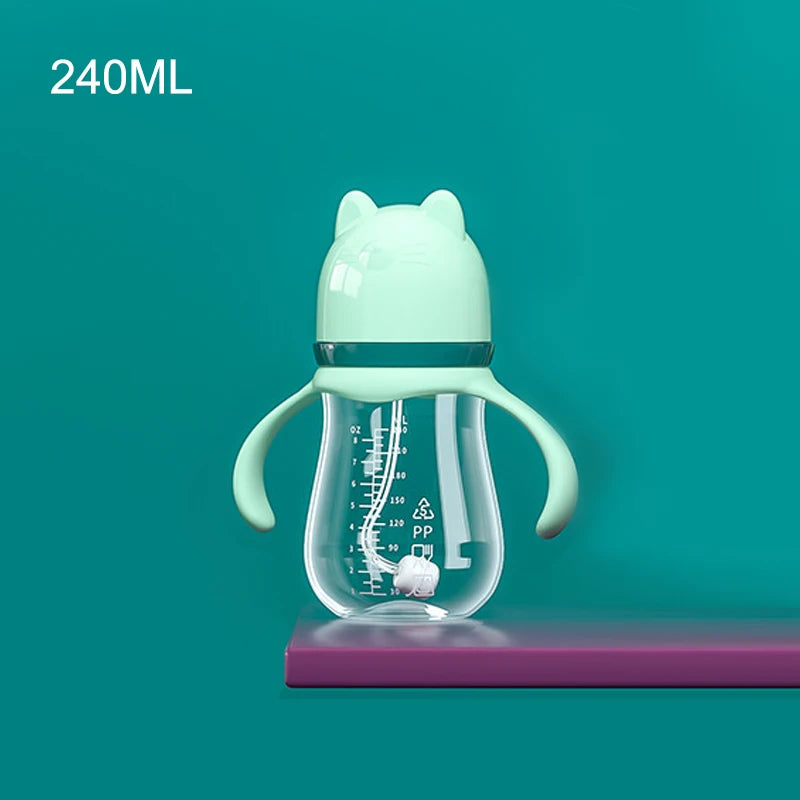 Biberon anti-colique col large Bouni — Bille de gravité tétine silicone