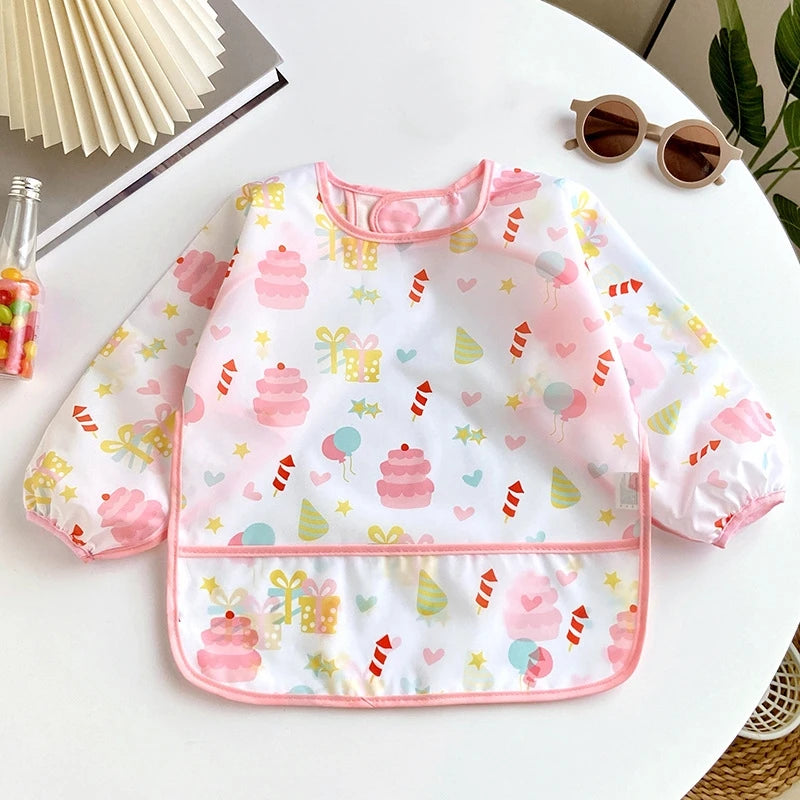 Bavoir imperméable manches longues Mybooni — Tablier repas protection vêtements