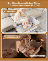 Lit bébé multifonction pliable hauteur ajustable - berceau balancelle lit dormeur portable