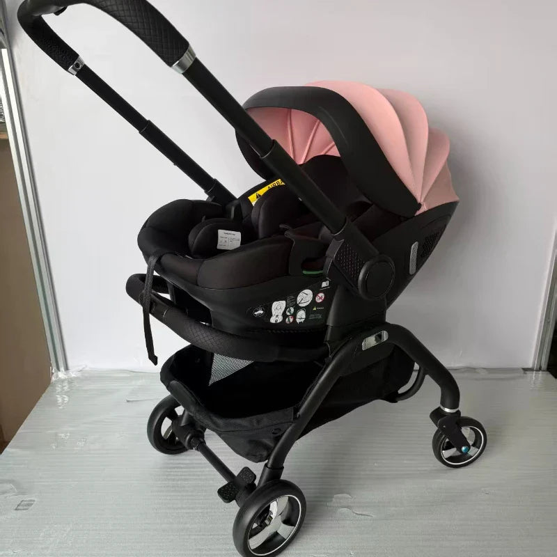 Poussette 4-en-1 Bouni coloris Rose — angle profil