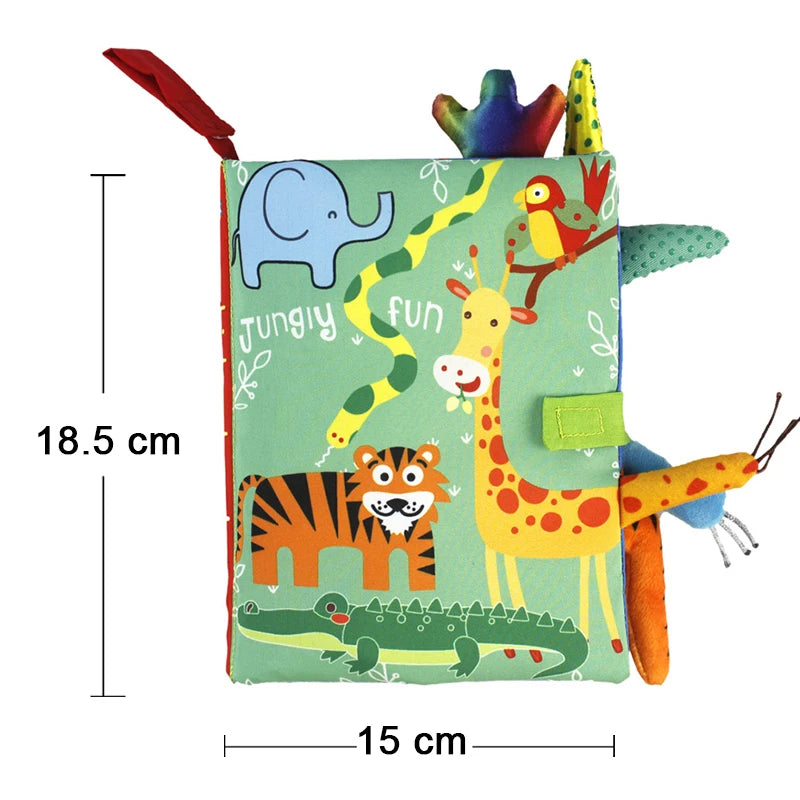 Livre tissu activités Montessori Mybooni — Noir et blanc bébé 0-12M