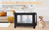 Parc bébé compact 100x70cm - barrière de sécurité aire de jeu appartement tout-petit