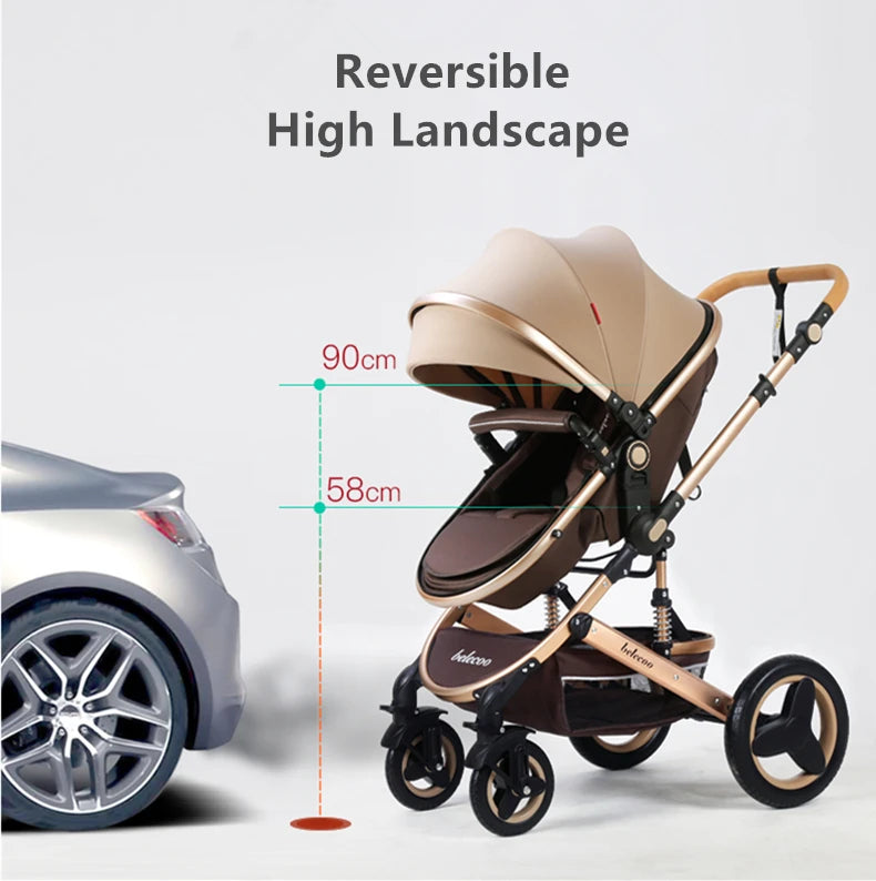 Poussette 3-en-1 pliante multifonctionnelle avec siège de sécurité livraison EU