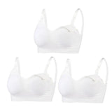 Lot 3 soutiens-gorge d'allaitement coton respirant grande taille push-up