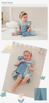 Serviette confort bébé mousseline coton - doudou bandana nouveau-né jouet éveil apaisement sommeil