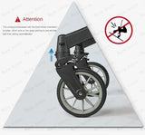 Poussette 4-en-1 multifonctionnelle pliable avec siège auto bébé EU Stock