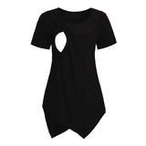 Haut allaitement maternité doux casual manches courtes - t-shirt infirmière femme enceinte été