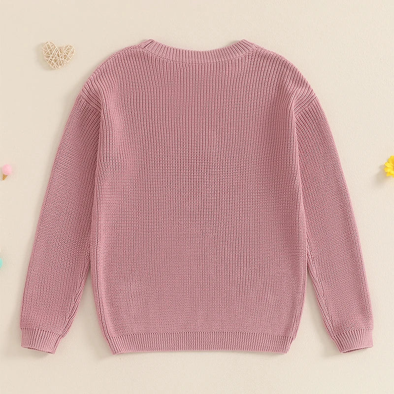 Détail matière — Family Matching Sweaters Mommy and Me Letter Em