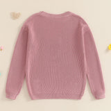 Détail matière — Family Matching Sweaters Mommy and Me Letter Em