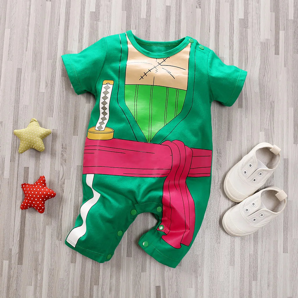 Grenouillère été imprimé anime Mybooni — Coton manches courtes 0-18M