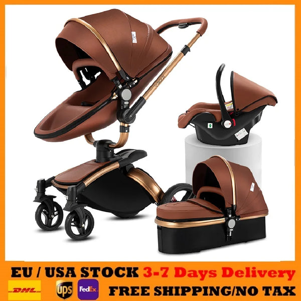 Poussette de luxe 3-en-1 Bouni — Avec siège auto pour nouveau-né