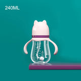 Biberon anti-coliques col large avec bille gravité et tétine silicone