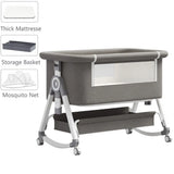 Lit bébé multifonction pliable hauteur ajustable - berceau balancelle lit dormeur portable