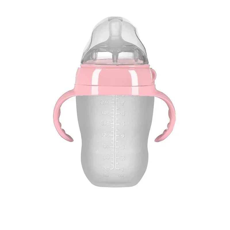 Biberon silicone nano avec poignée anti-étouffement pour sevrage bébé