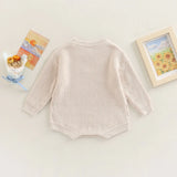 Combinaison tricot nouveau-né printemps-automne - grenouillère pull casual garçon fille 0-2 ans