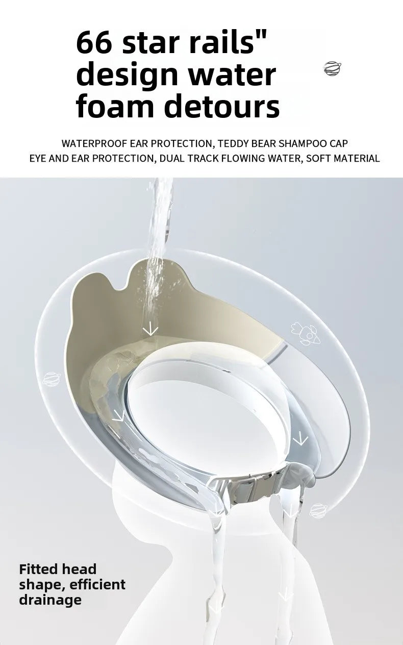 Bonnet de douche enfant imperméable protection oreilles cartoon