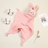 Doudou chat en mousseline coton pour nouveau-né
