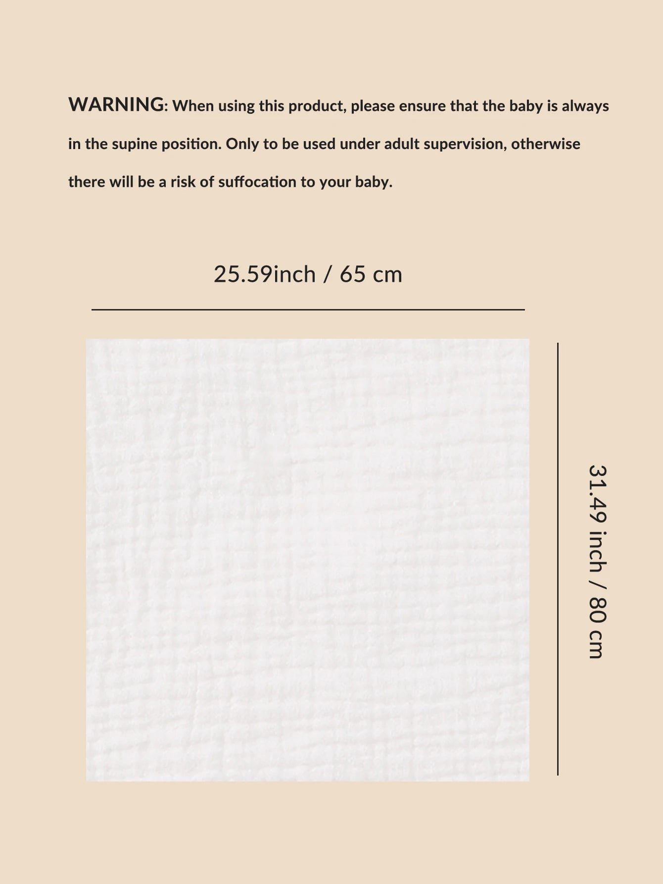 Couverture emmaillotage — vue face | Bouni
