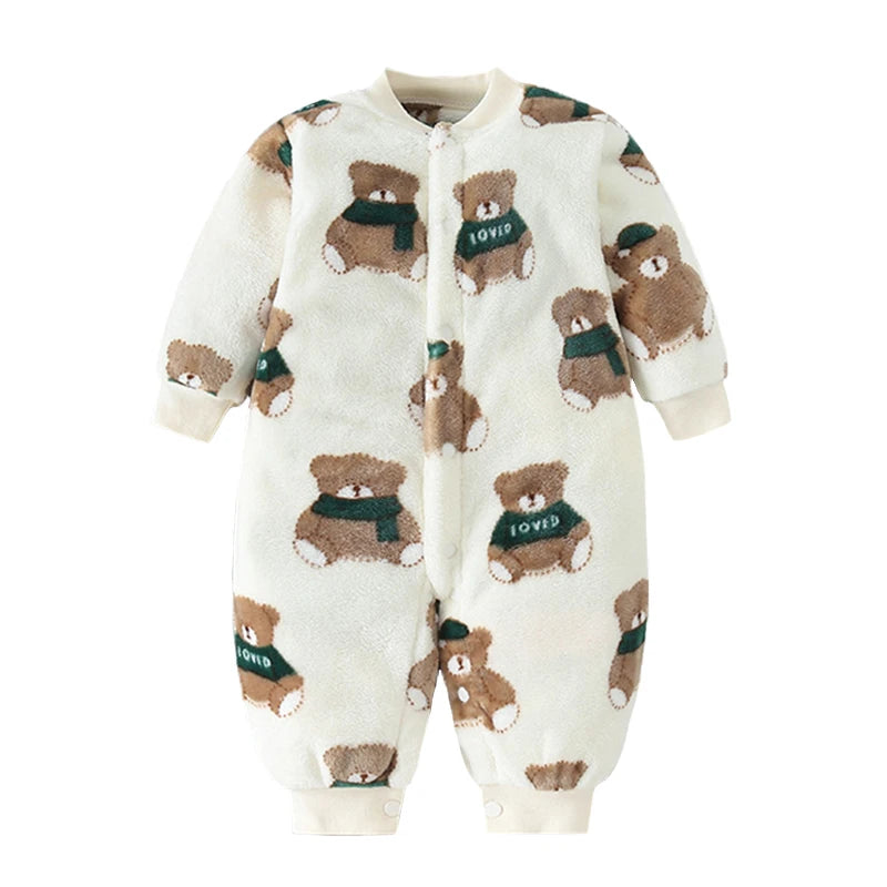 Body bébé flanelle doux printemps hiver - grenouillère fille garçon 0-18 mois